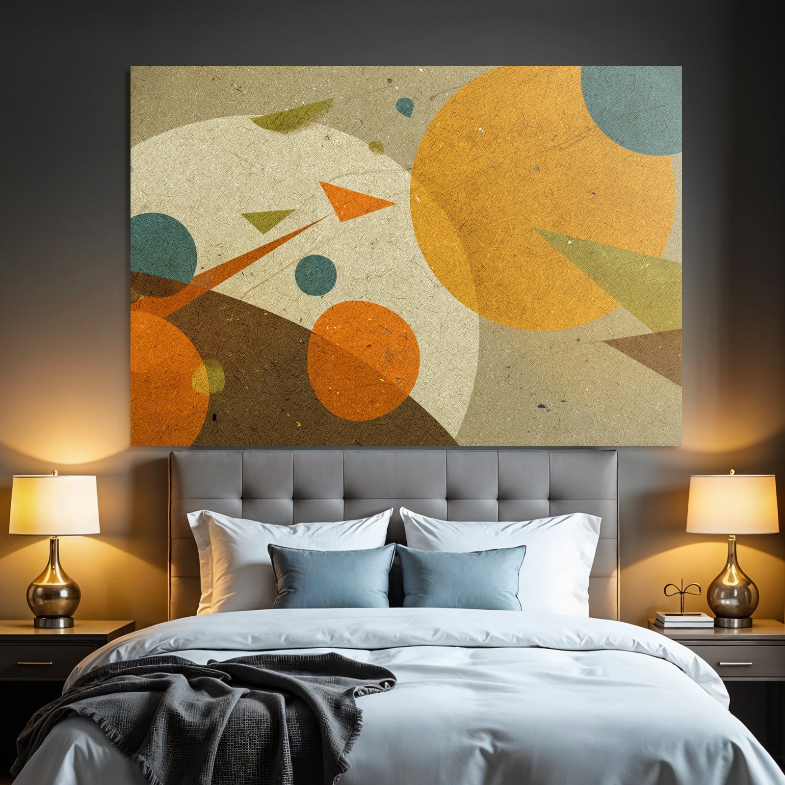 Abstraktes Design Geometrische Formen Kreise Pfeile Hintergrund