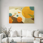 Abstraktes Design Geometrische Formen Kreise Pfeile Hintergrund