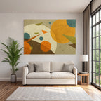Abstraktes Design Geometrische Formen Kreise Pfeile Hintergrund