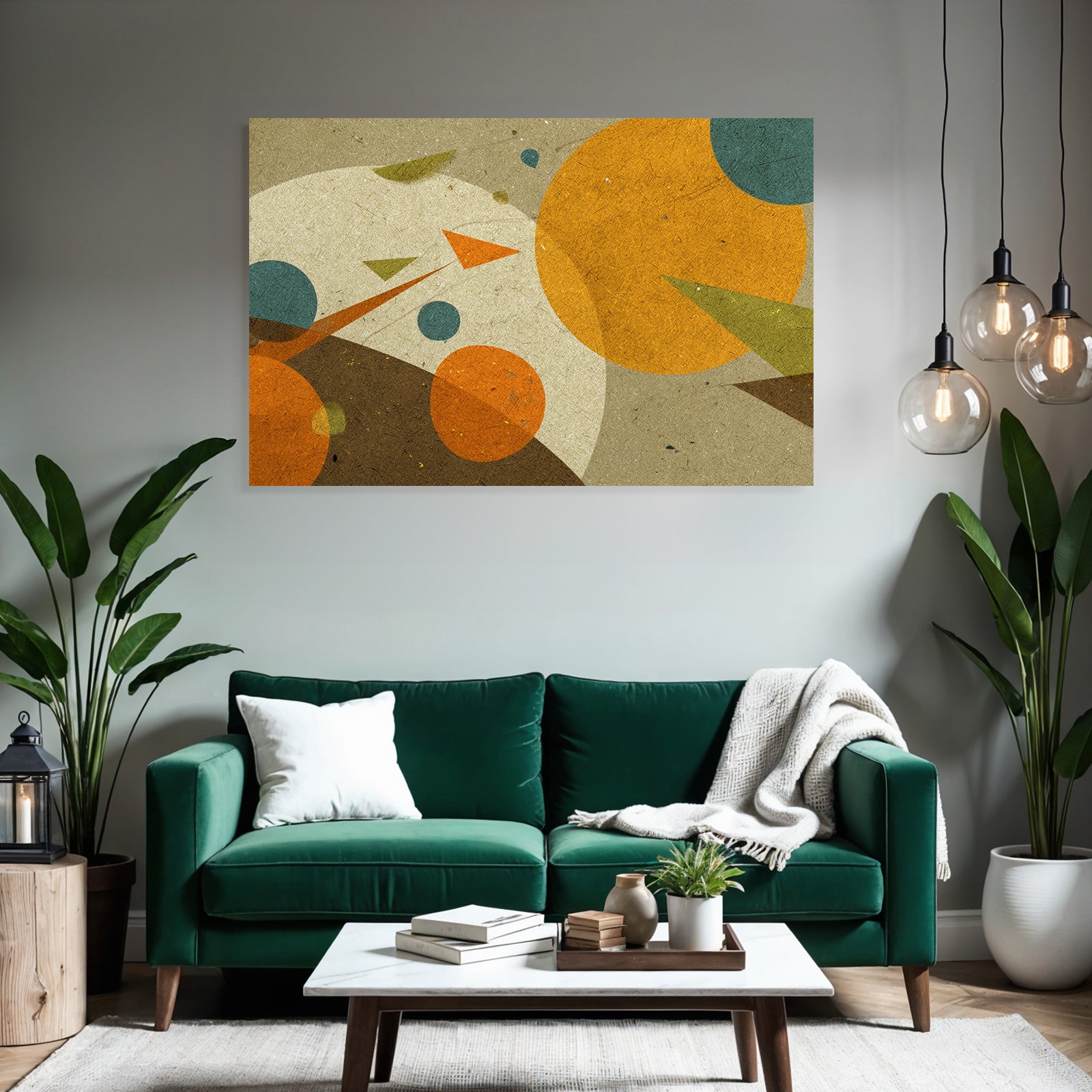 Abstraktes Design Geometrische Formen Kreise Pfeile Hintergrund