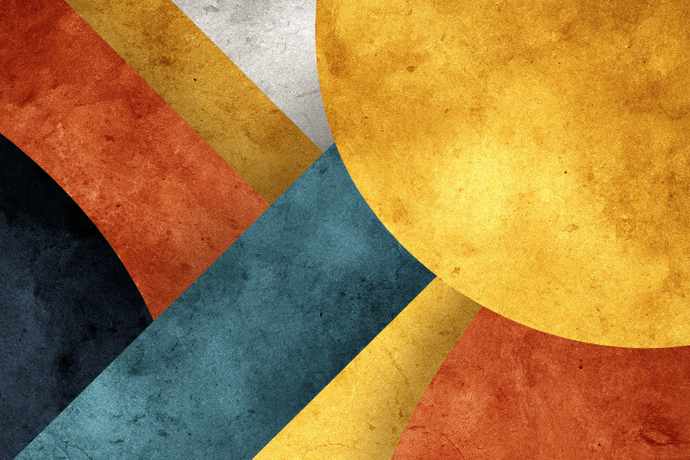Abstraktes Design Kreise Linien Texturiert | Mid Century Modern | Einrichtungsstile