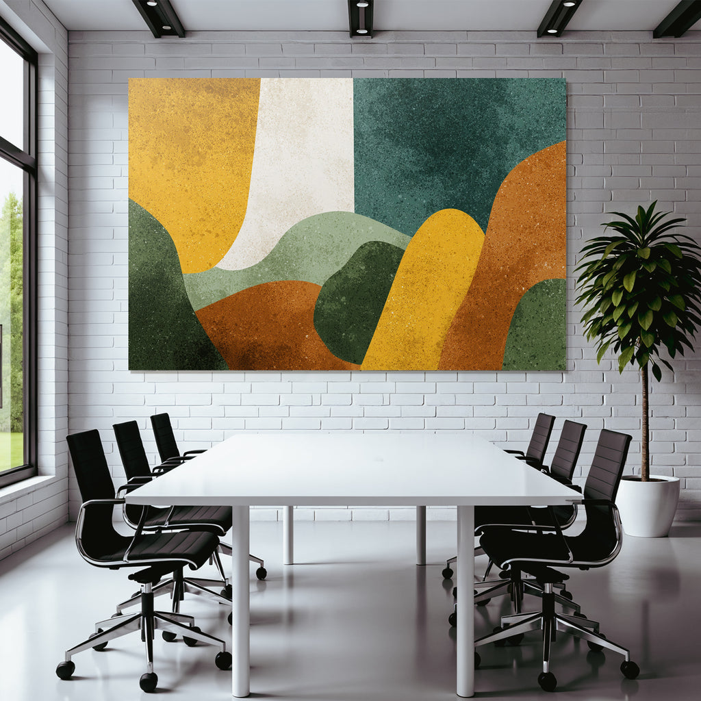 Abstraktes Design Kurvige Formen Vielfalt Von Farben