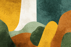 Abstraktes Design Kurvige Formen Vielfalt Von Farben | Mid Century Modern | Einrichtungsstile