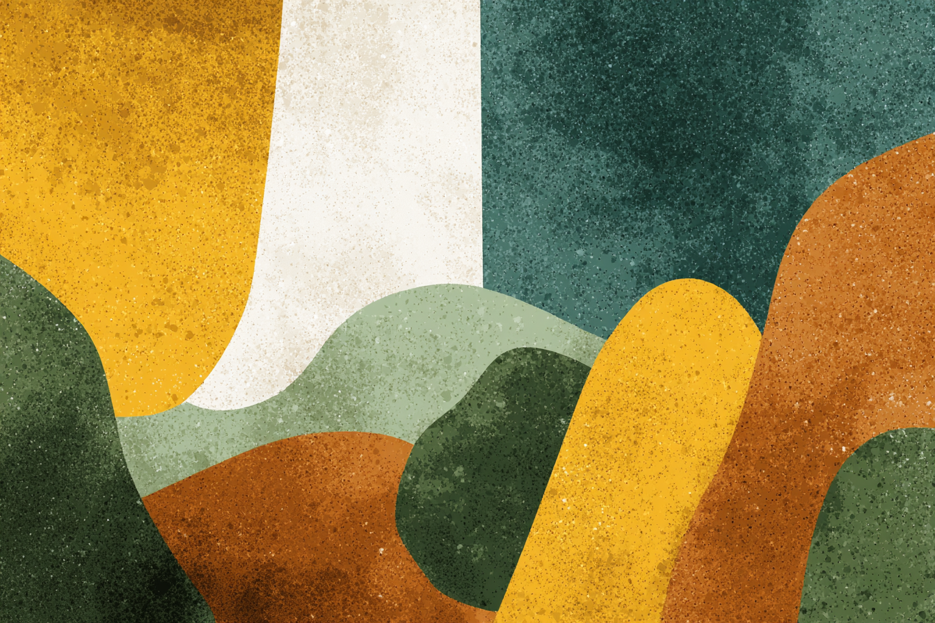 Abstraktes Design Kurvige Formen Vielfalt Von Farben | Mid Century Modern | Einrichtungsstile