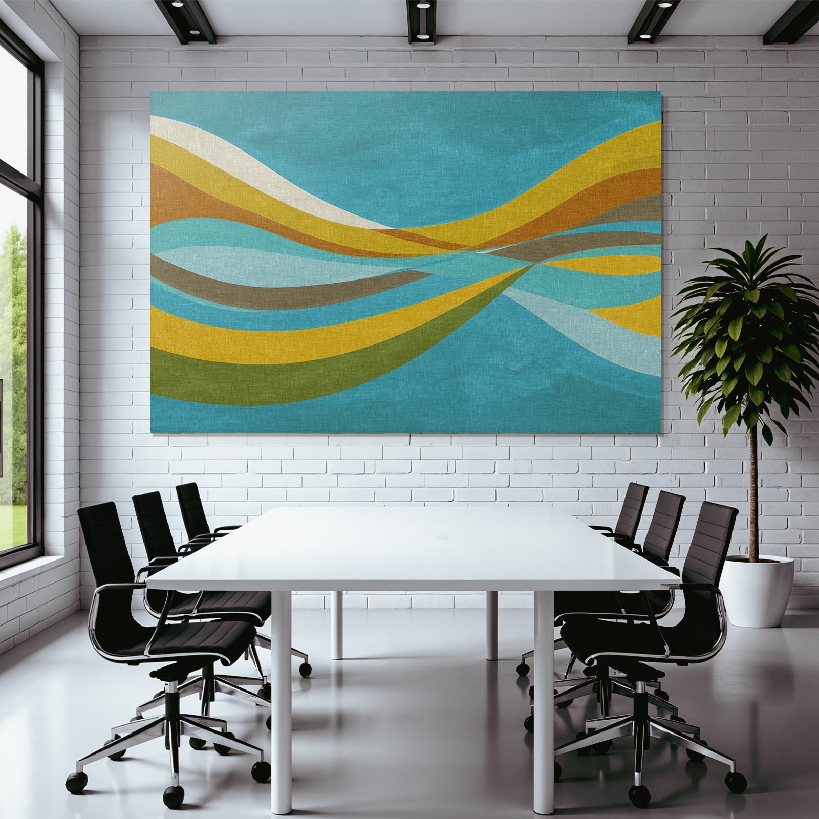 Abstraktes Design Mit Fliessenden Wavy Formen In Verschiedenen Farben Hintergrund