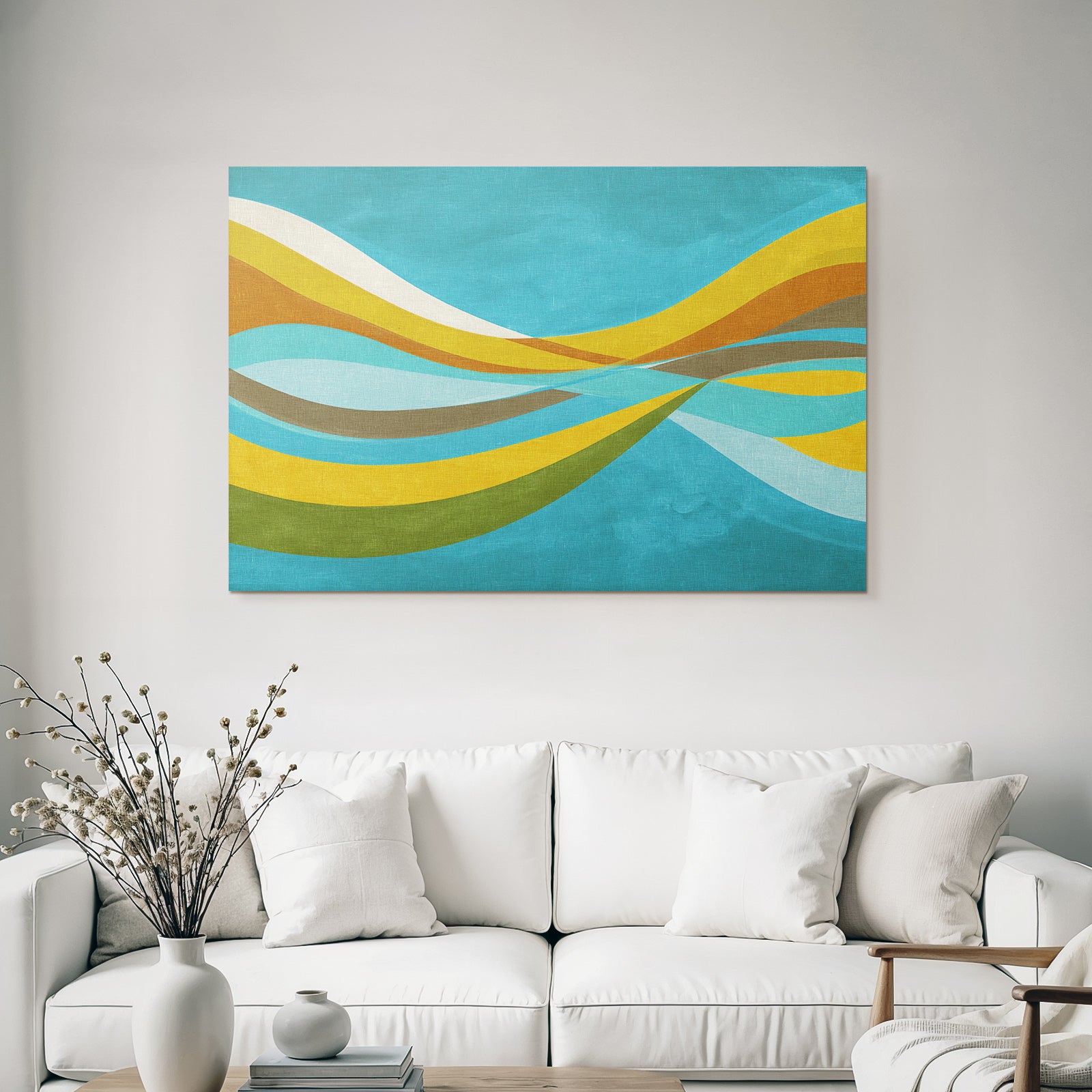 Abstraktes Design Mit Fliessenden Wavy Formen In Verschiedenen Farben Hintergrund