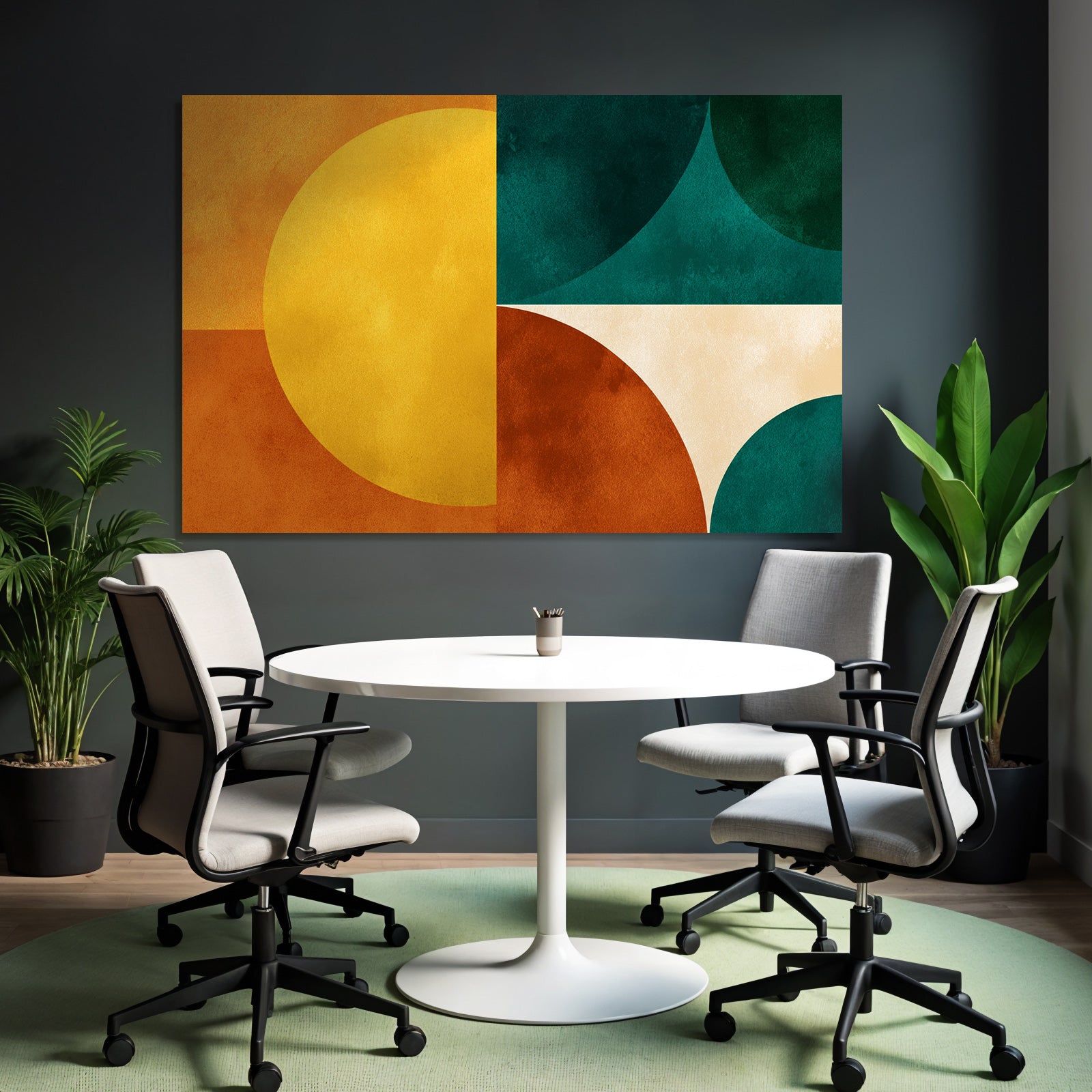 Abstraktes Design Mit Geometrischen Formen Und Texturierter Hintergrund