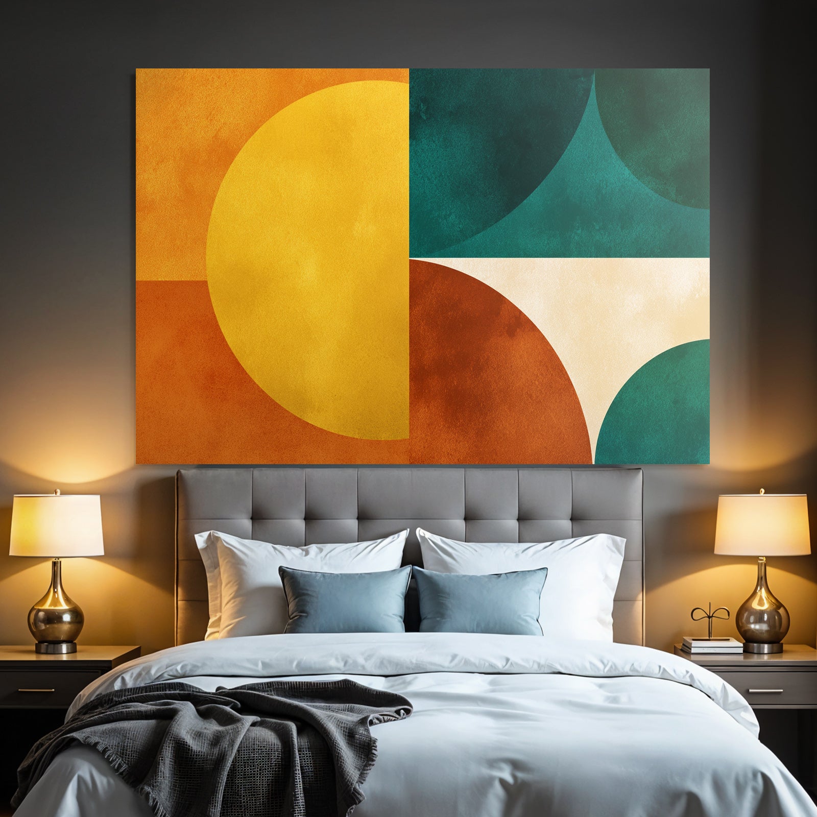 Abstraktes Design Mit Geometrischen Formen Und Texturierter Hintergrund