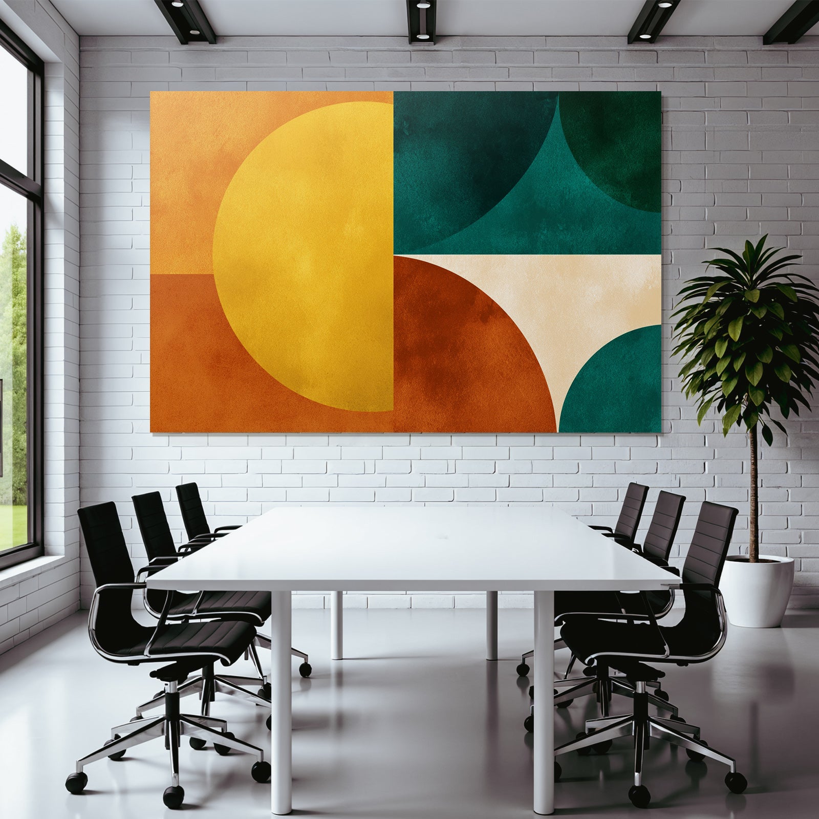 Abstraktes Design Mit Geometrischen Formen Und Texturierter Hintergrund