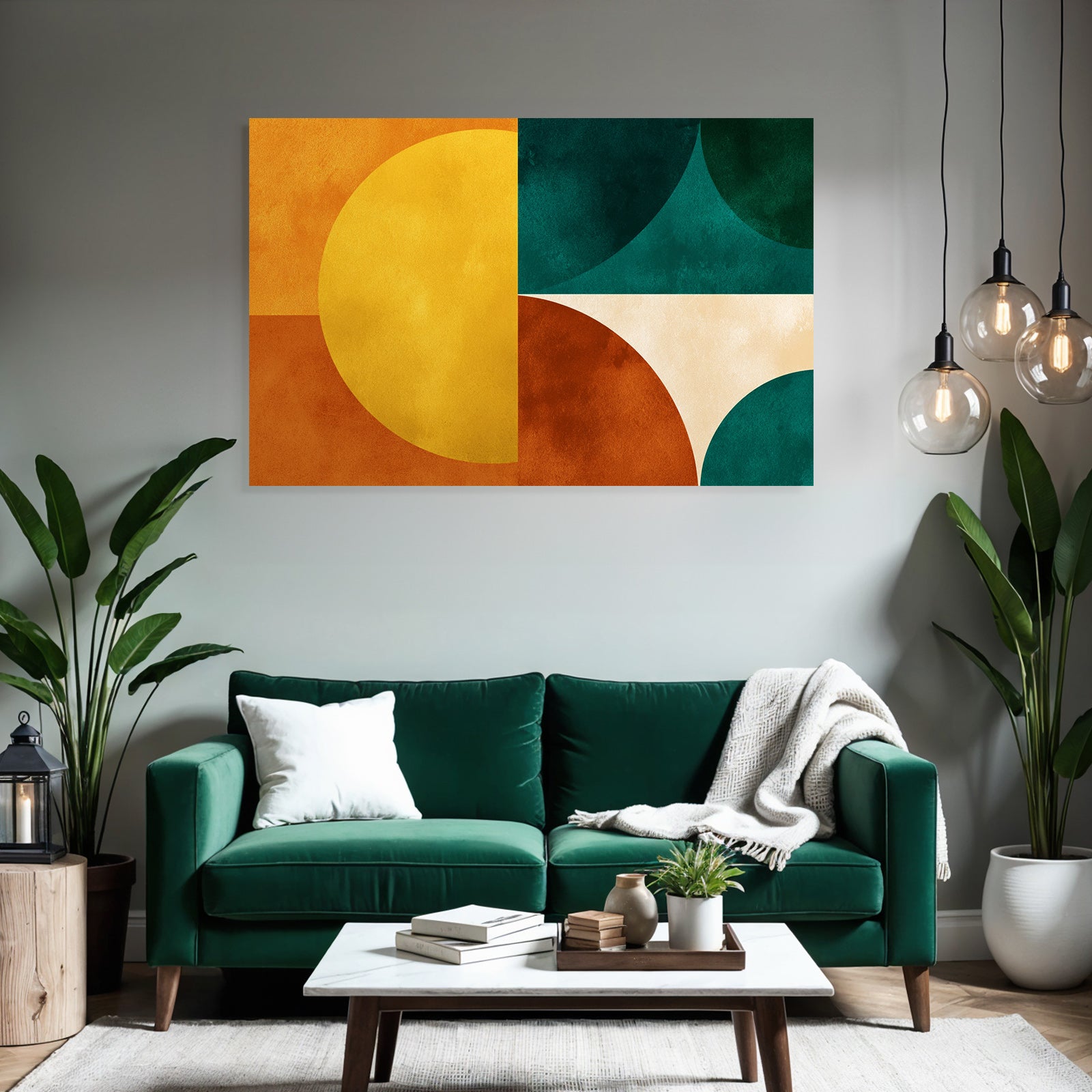 Abstraktes Design Mit Geometrischen Formen Und Texturierter Hintergrund