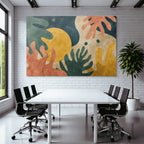 Abstraktes Design Mit Organischen Formen Und Farben