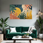 Abstraktes Design Mit Organischen Formen Und Farben