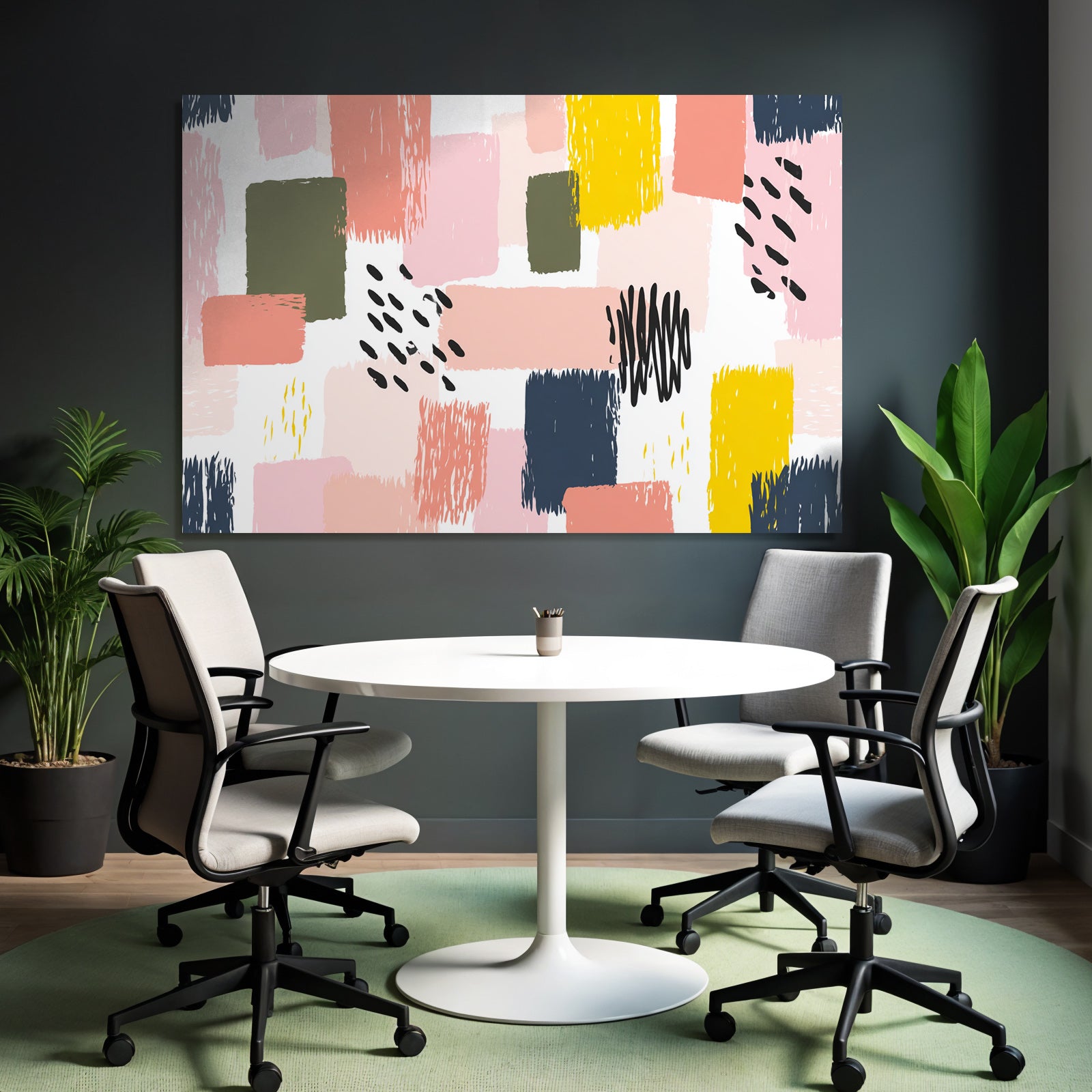 Abstraktes Design Mit Verschiedenen Formen Und Farben