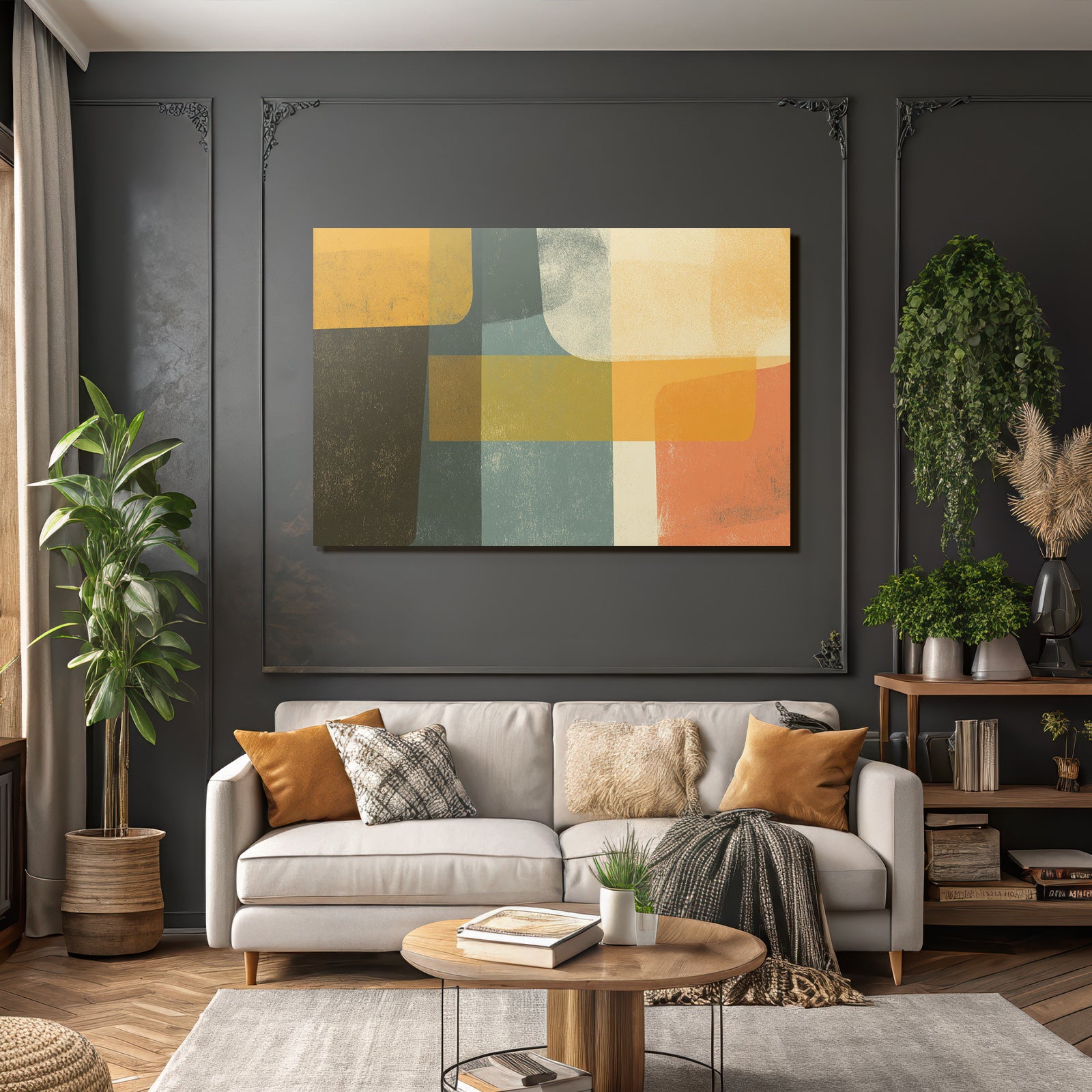 Abstraktes Design Verschiedene Formen Und Farben