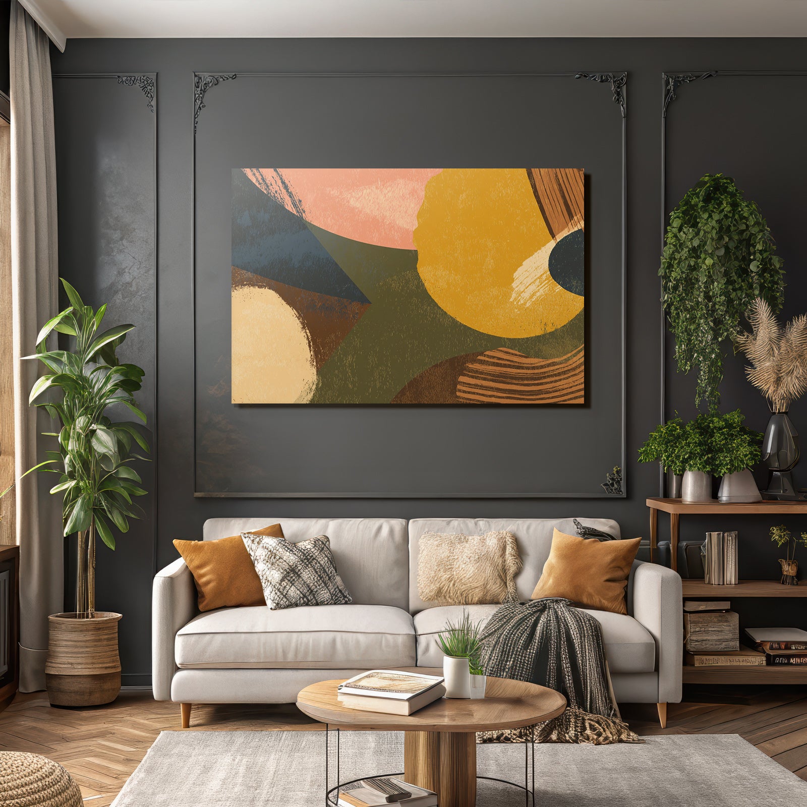 Abstraktes Design Verschiedene Formen Und Farben