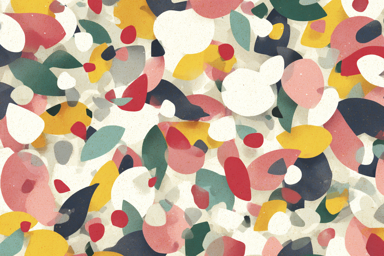 Abstraktes Design Vibrant Farben Textur Muster | Mid Century Modern | Einrichtungsstile