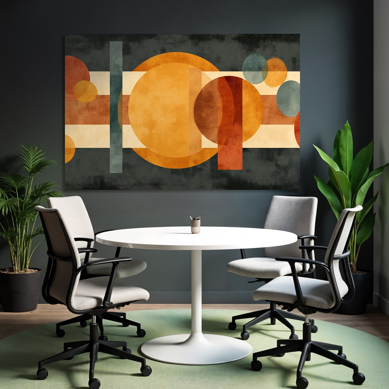 Abstraktes Design Warme Farben Modernes Kunst