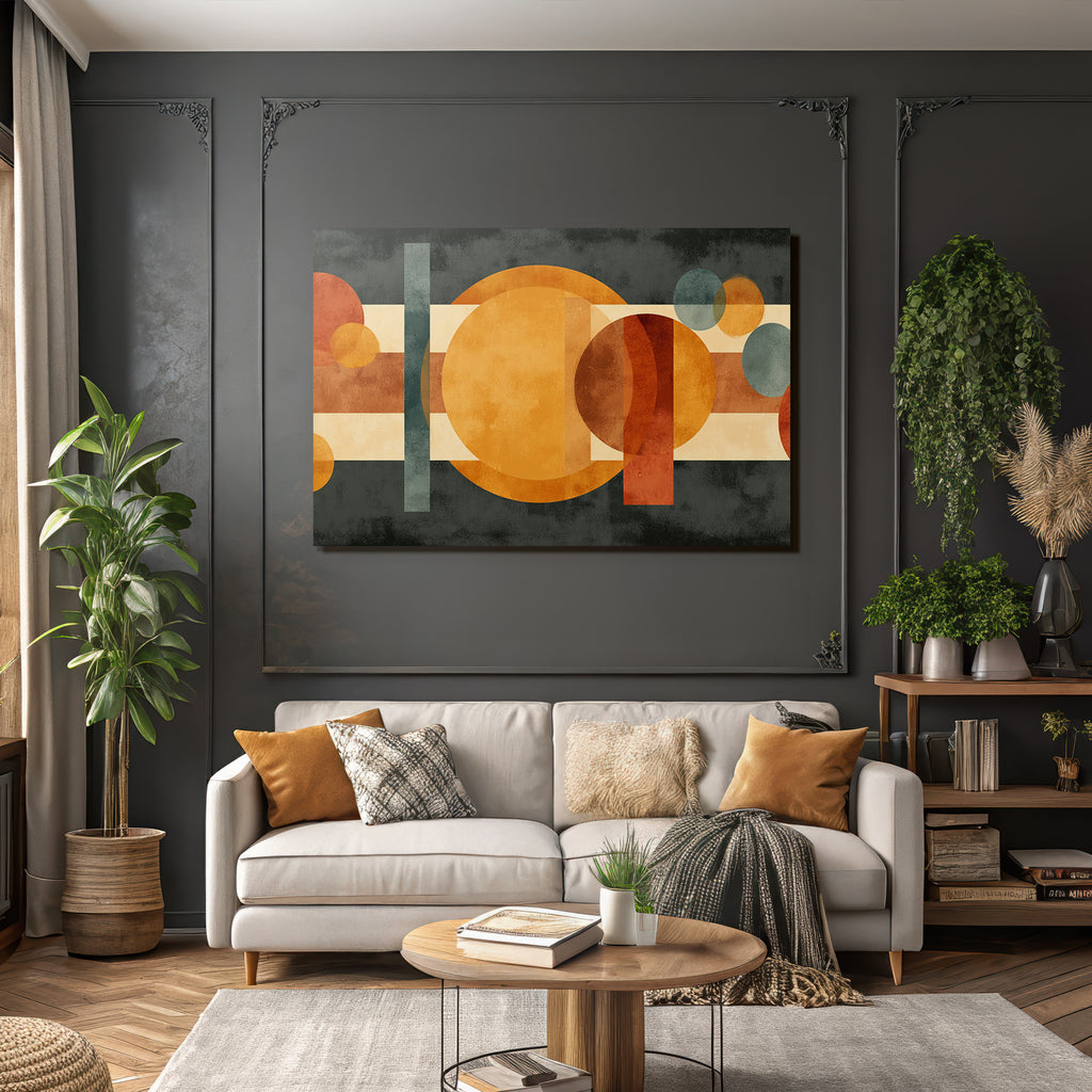 Abstraktes Design Warme Farben Modernes Kunst