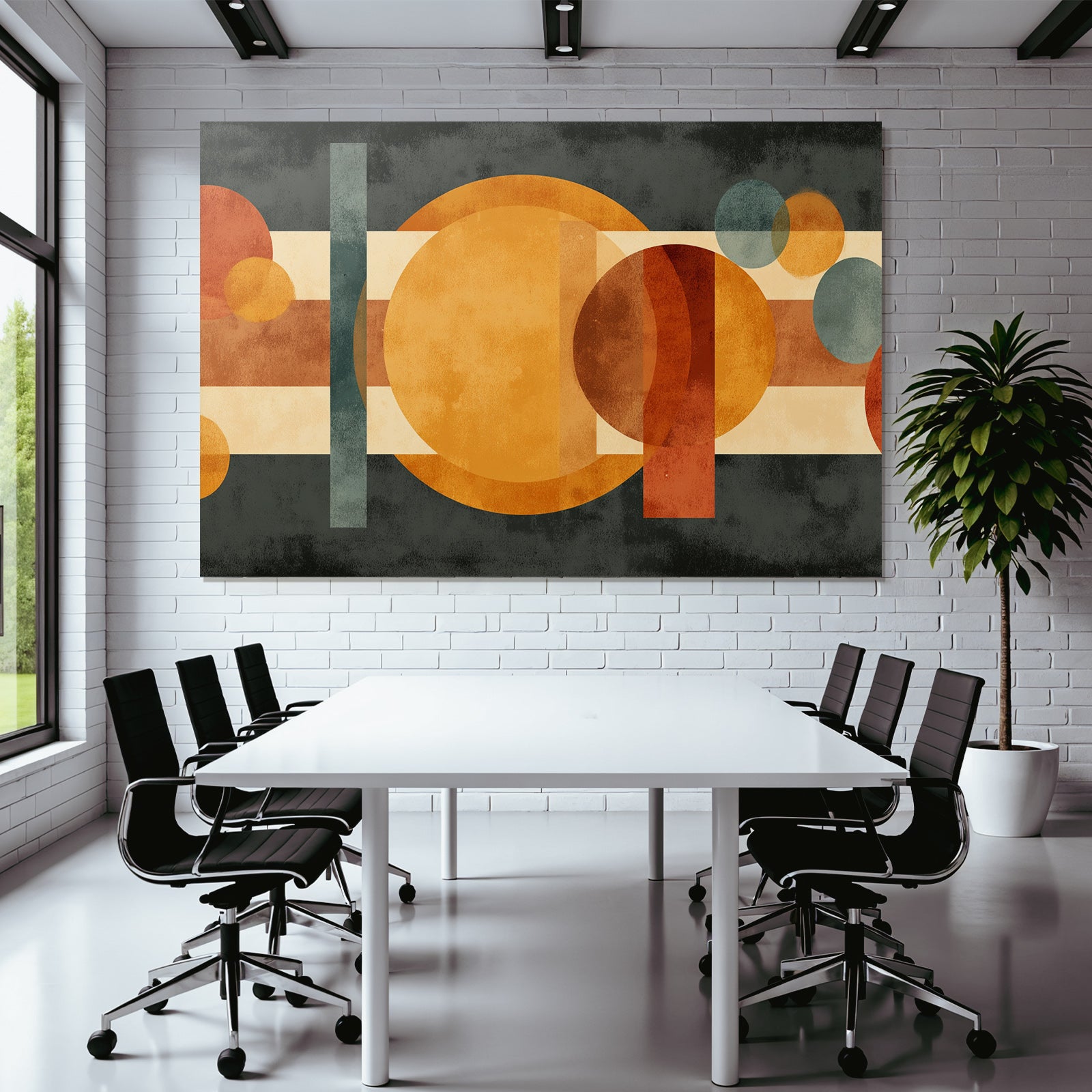 Abstraktes Design Warme Farben Modernes Kunst