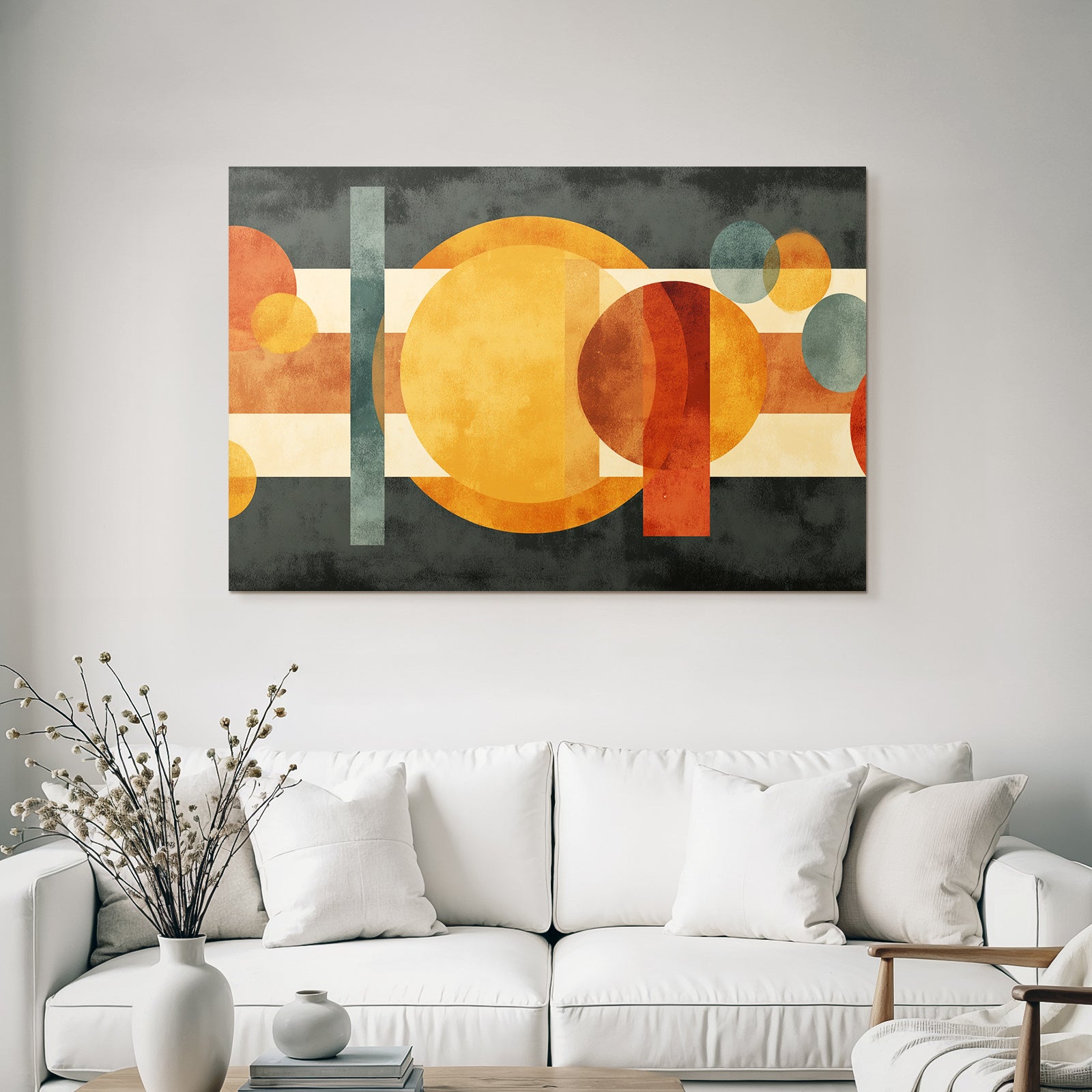 Abstraktes Design Warme Farben Modernes Kunst
