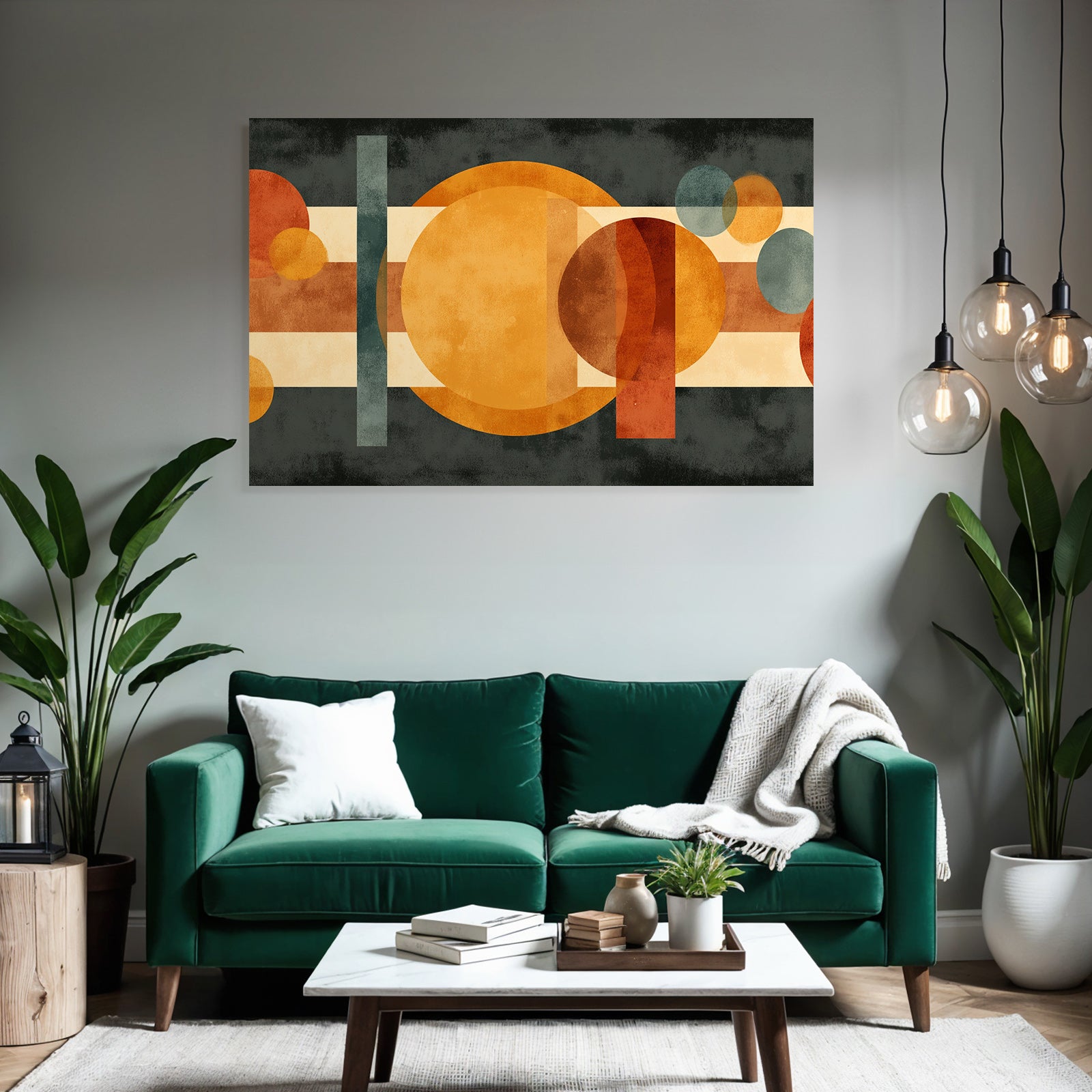 Abstraktes Design Warme Farben Modernes Kunst