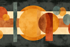 Abstraktes Design Warme Farben Modernes Kunst | Mid Century Modern | Einrichtungsstile