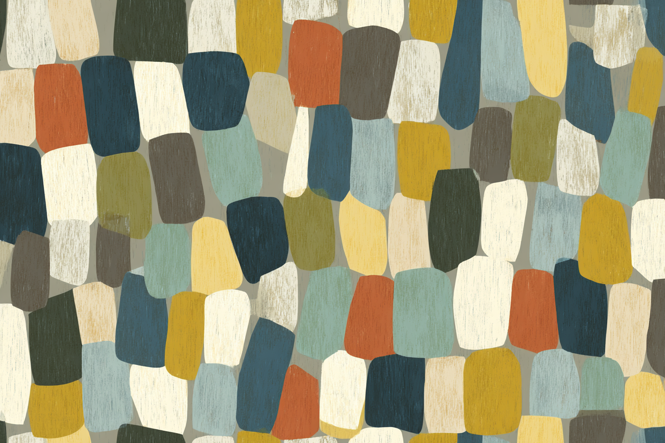 Abstraktes Musterfarbige Bloecke | Mid Century Modern | Einrichtungsstile