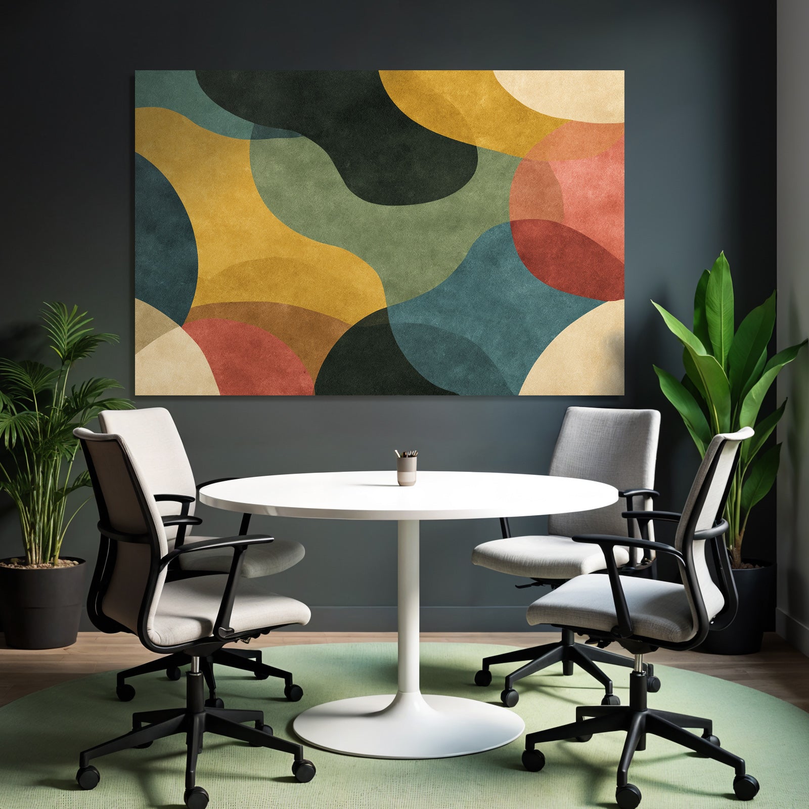 Abstraktesdesignfarbenfrohesformenwellenmuster
