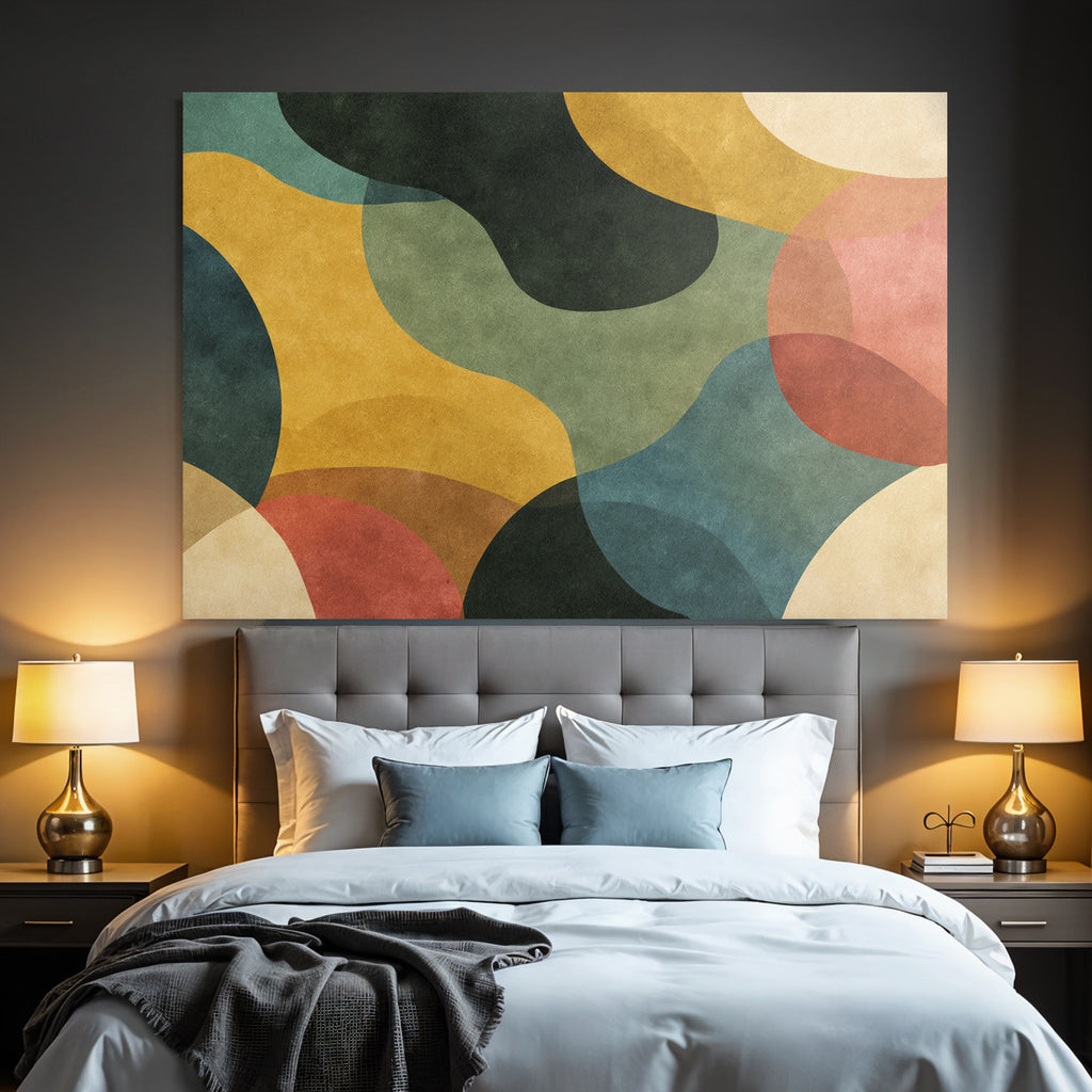 Abstraktesdesignfarbenfrohesformenwellenmuster