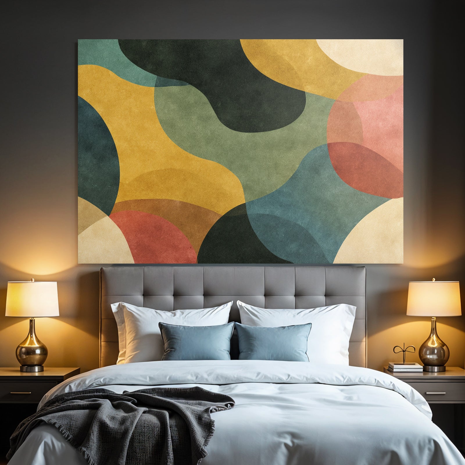 Abstraktesdesignfarbenfrohesformenwellenmuster