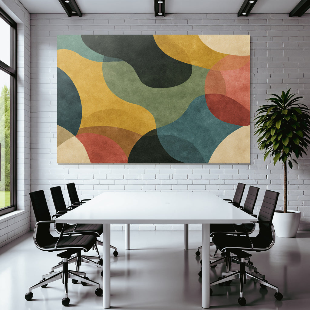 Abstraktesdesignfarbenfrohesformenwellenmuster