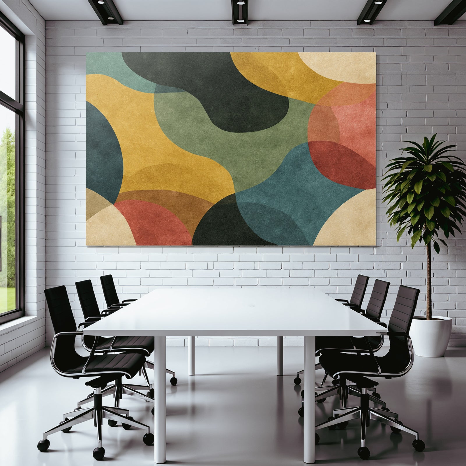 Abstraktesdesignfarbenfrohesformenwellenmuster