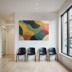Abstraktesdesignfarbenfrohesformenwellenmuster