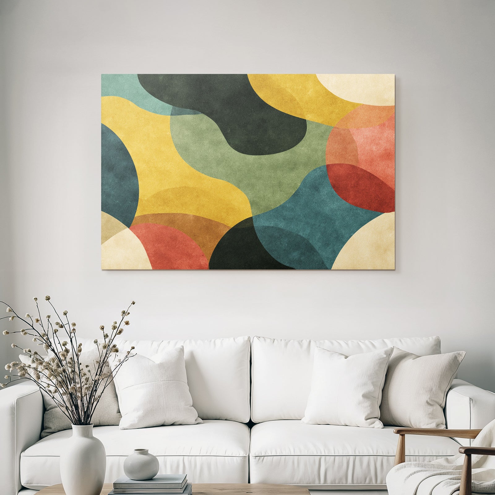 Abstraktesdesignfarbenfrohesformenwellenmuster