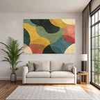 Abstraktesdesignfarbenfrohesformenwellenmuster