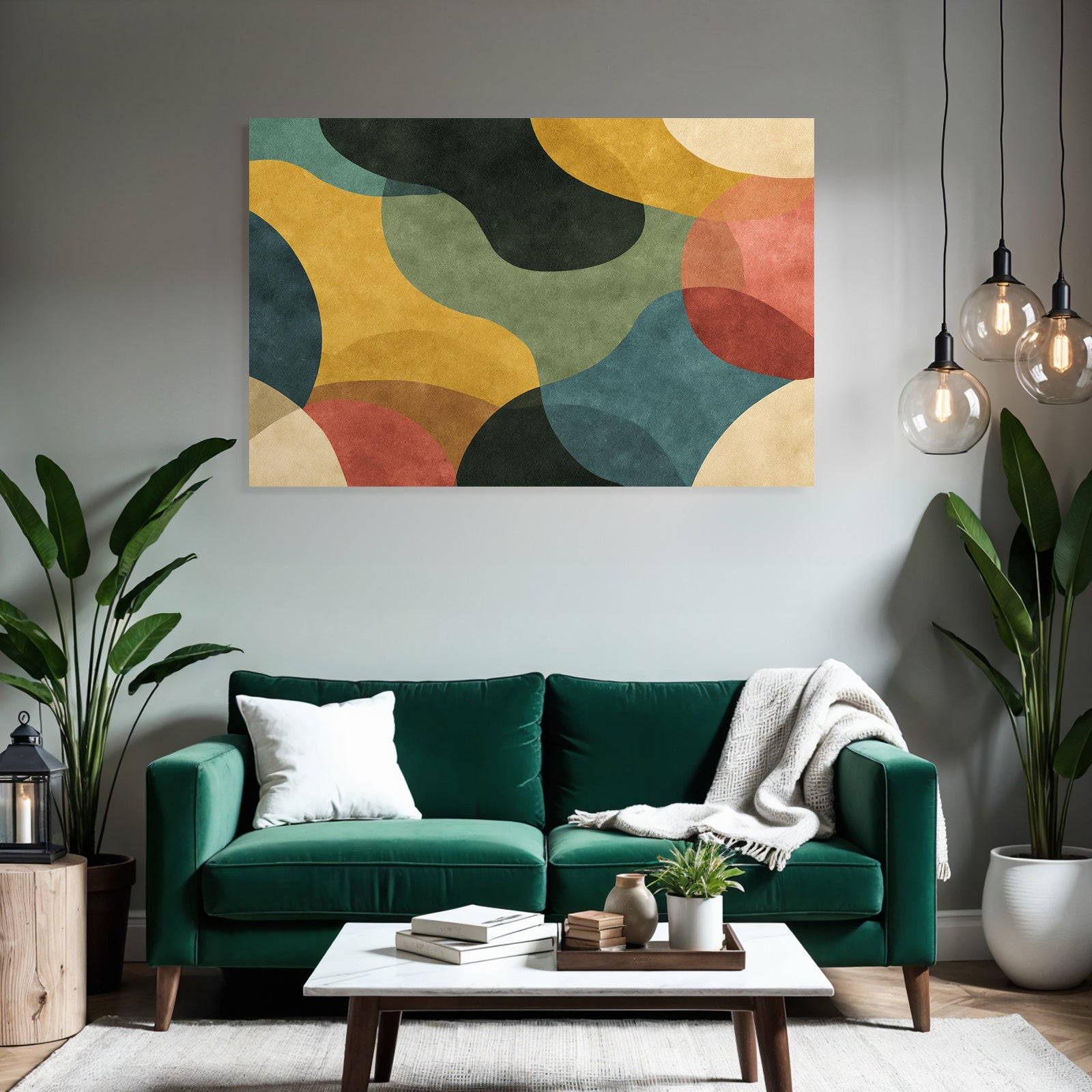 Abstraktesdesignfarbenfrohesformenwellenmuster