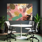 Abstraktesdesignfarbigeformenmuster