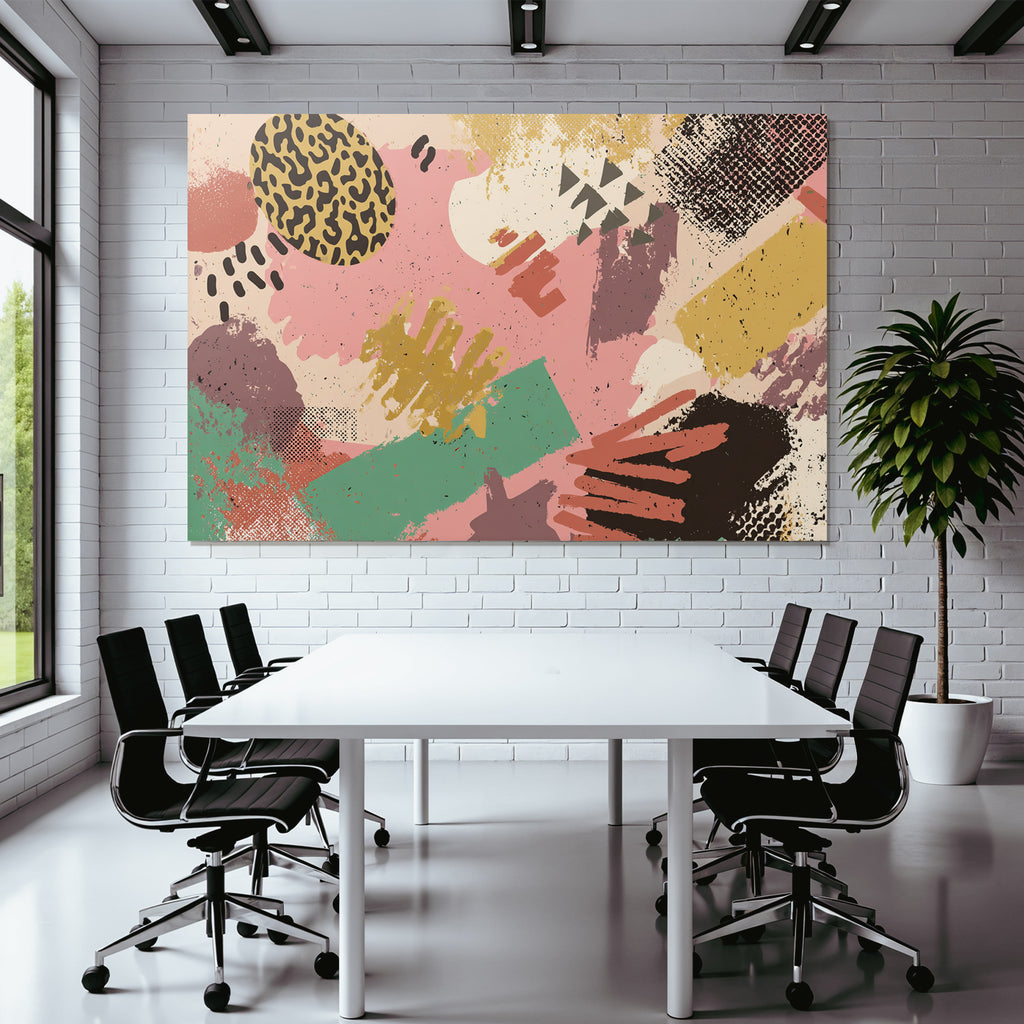 Abstraktesdesignfarbigeformenmuster