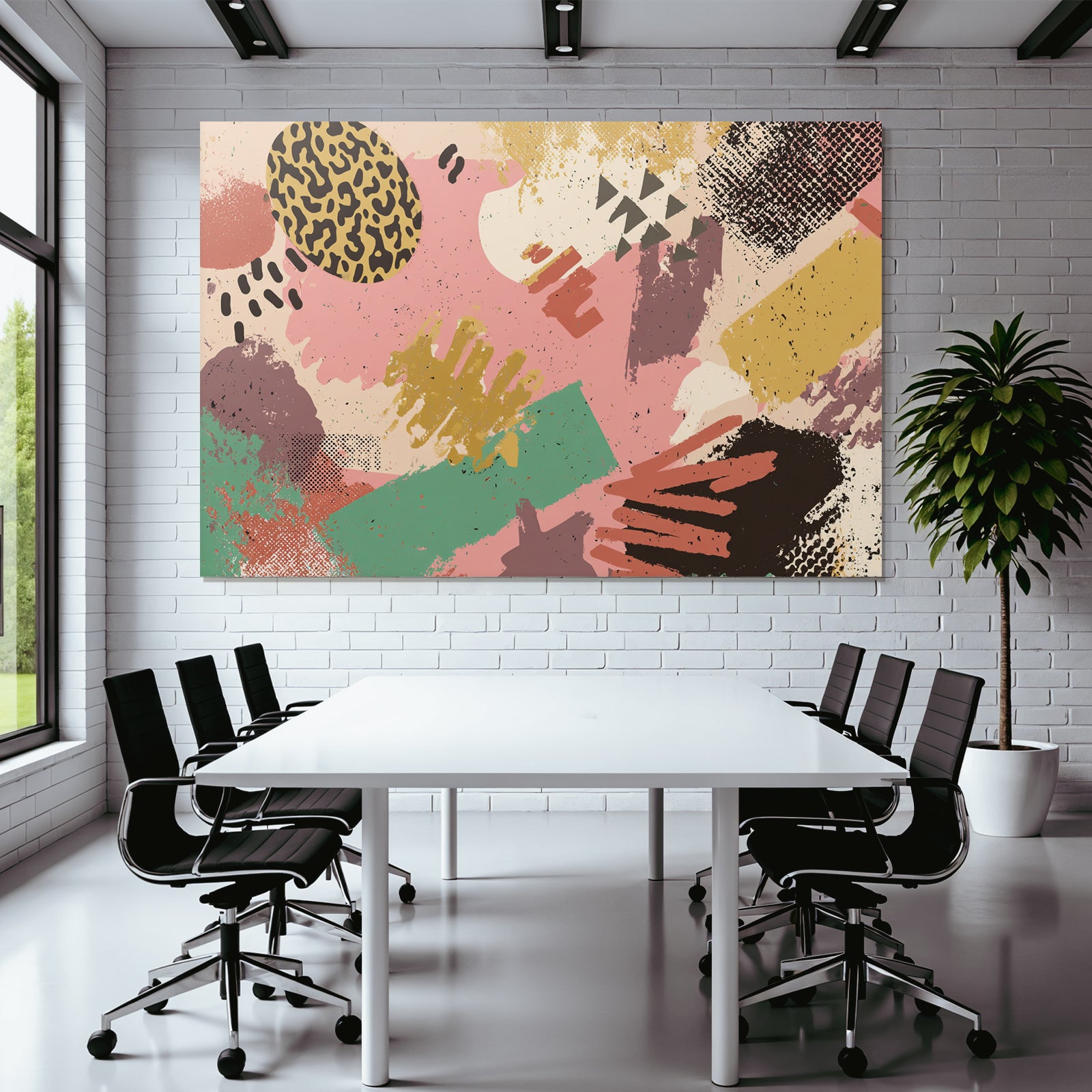 Abstraktesdesignfarbigeformenmuster