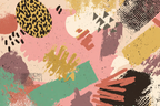 Abstraktesdesignfarbigeformenmuster | Mid Century Modern | Einrichtungsstile