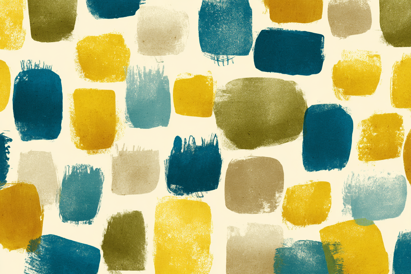 Bunte Pinselstriche Auf Beige Hintergrund | Mid Century Modern | Einrichtungsstile
