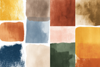 Bunte Texturierte Farbe Swatches | Mid Century Modern | Einrichtungsstile