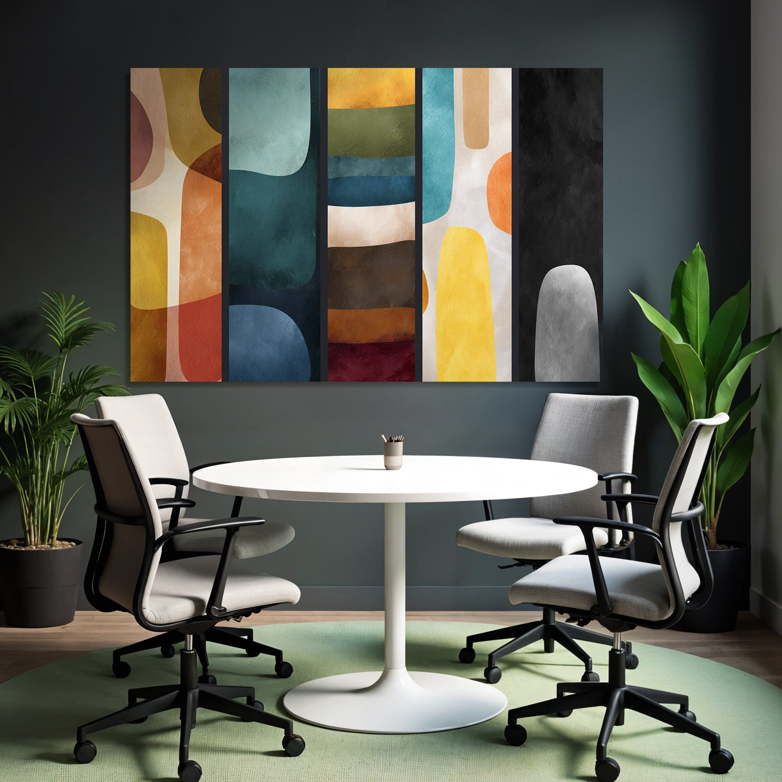 Farbige Flussige Formen Segmentiertes Design