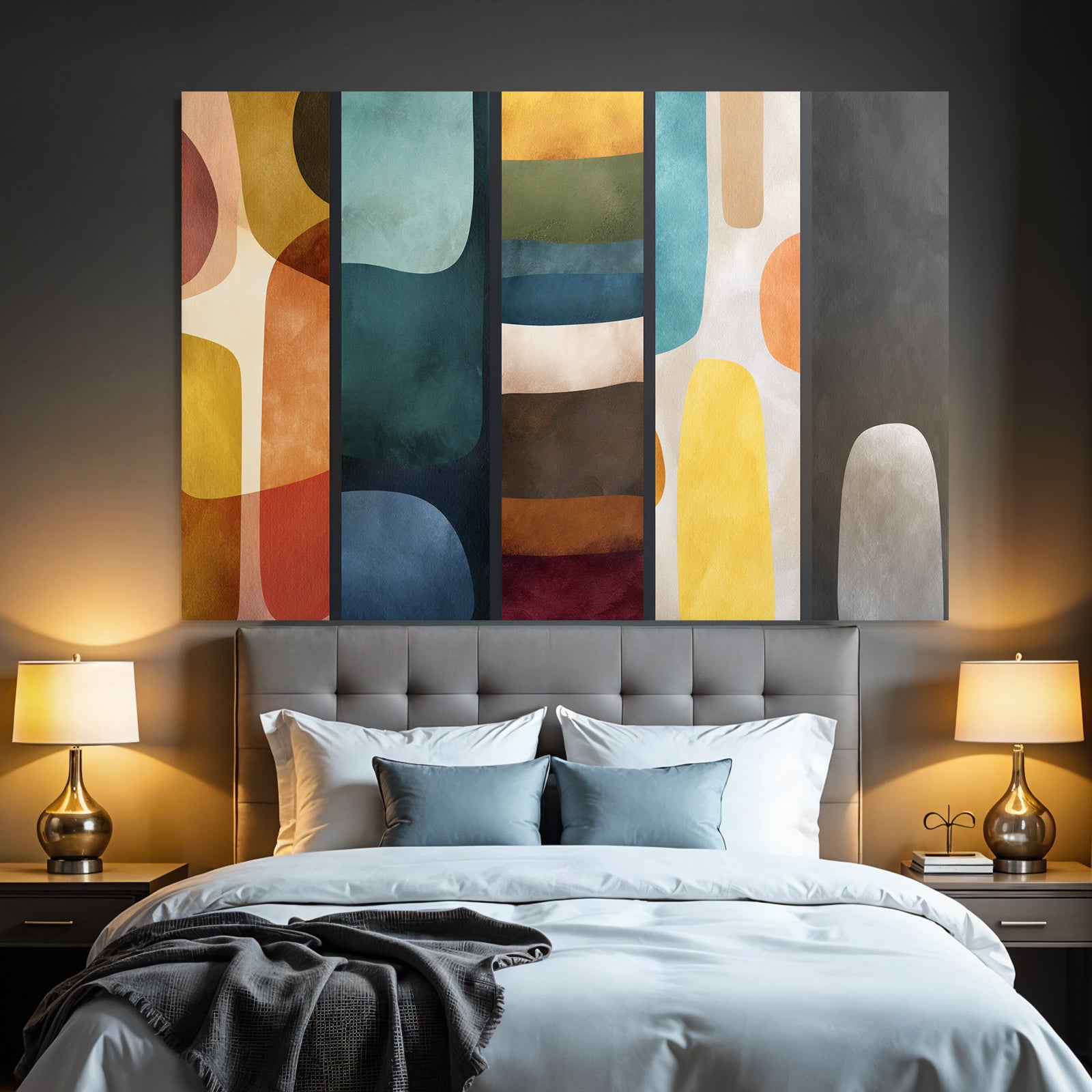 Farbige Flussige Formen Segmentiertes Design