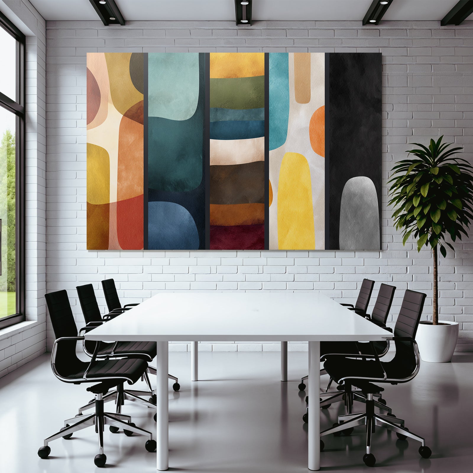 Farbige Flussige Formen Segmentiertes Design