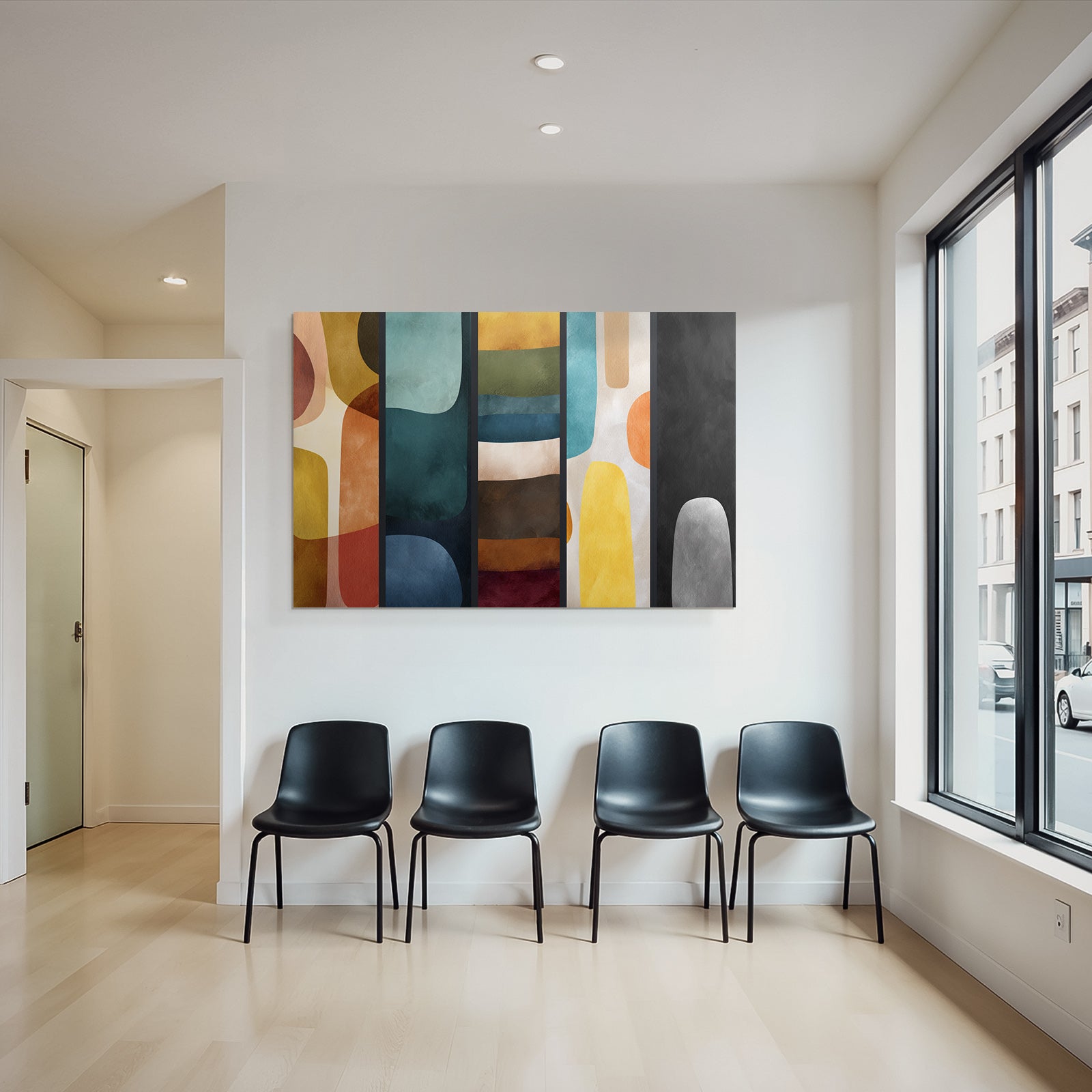 Farbige Flussige Formen Segmentiertes Design