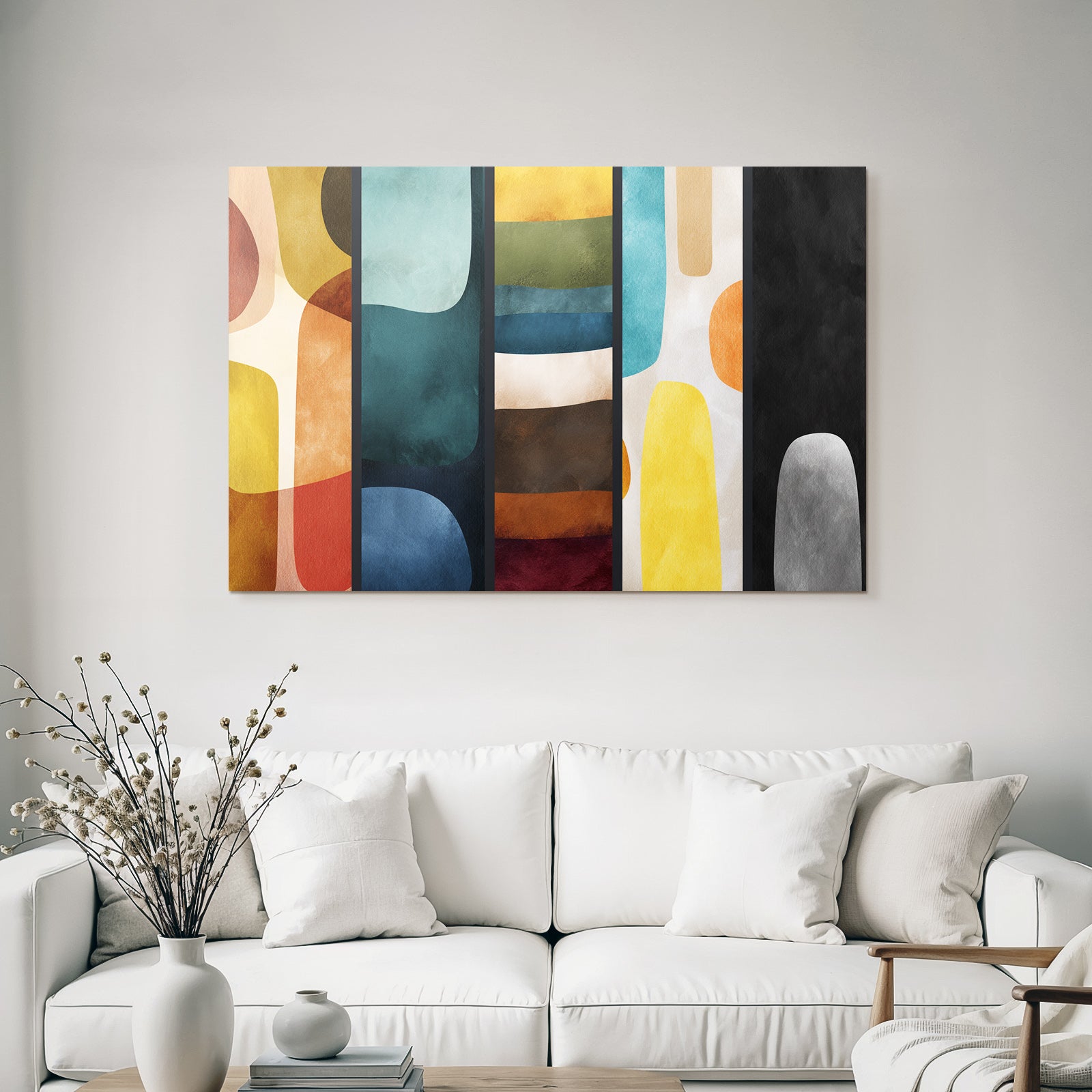 Farbige Flussige Formen Segmentiertes Design