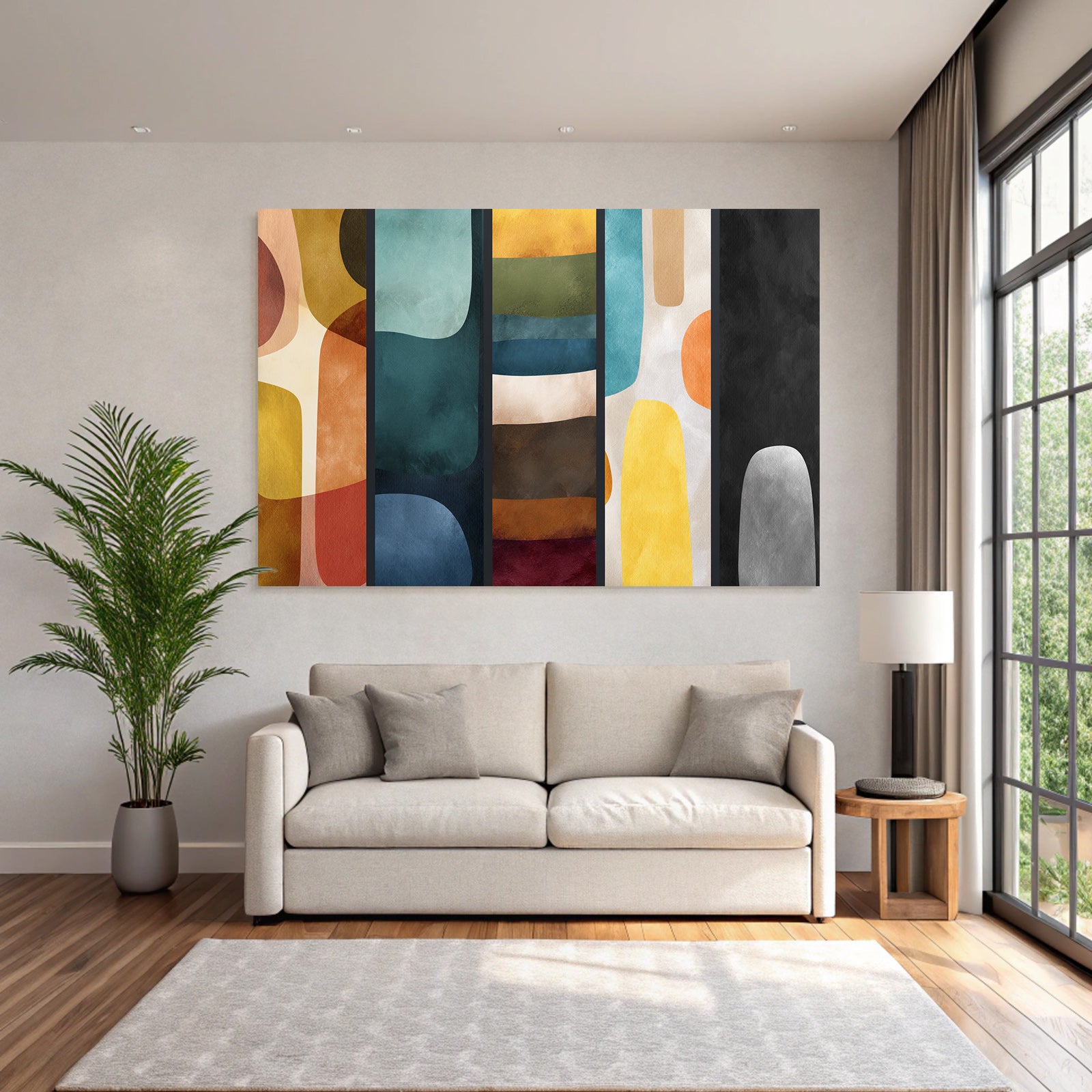 Farbige Flussige Formen Segmentiertes Design