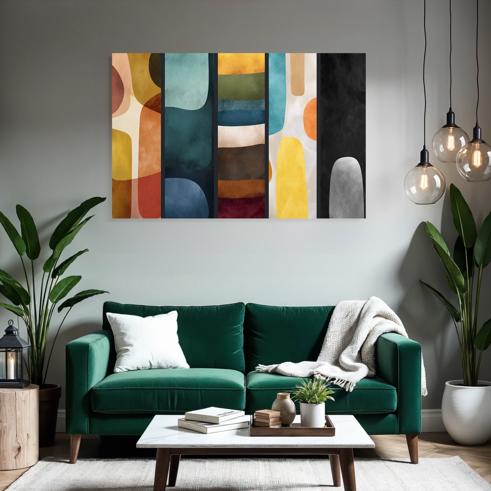 Farbige Flussige Formen Segmentiertes Design