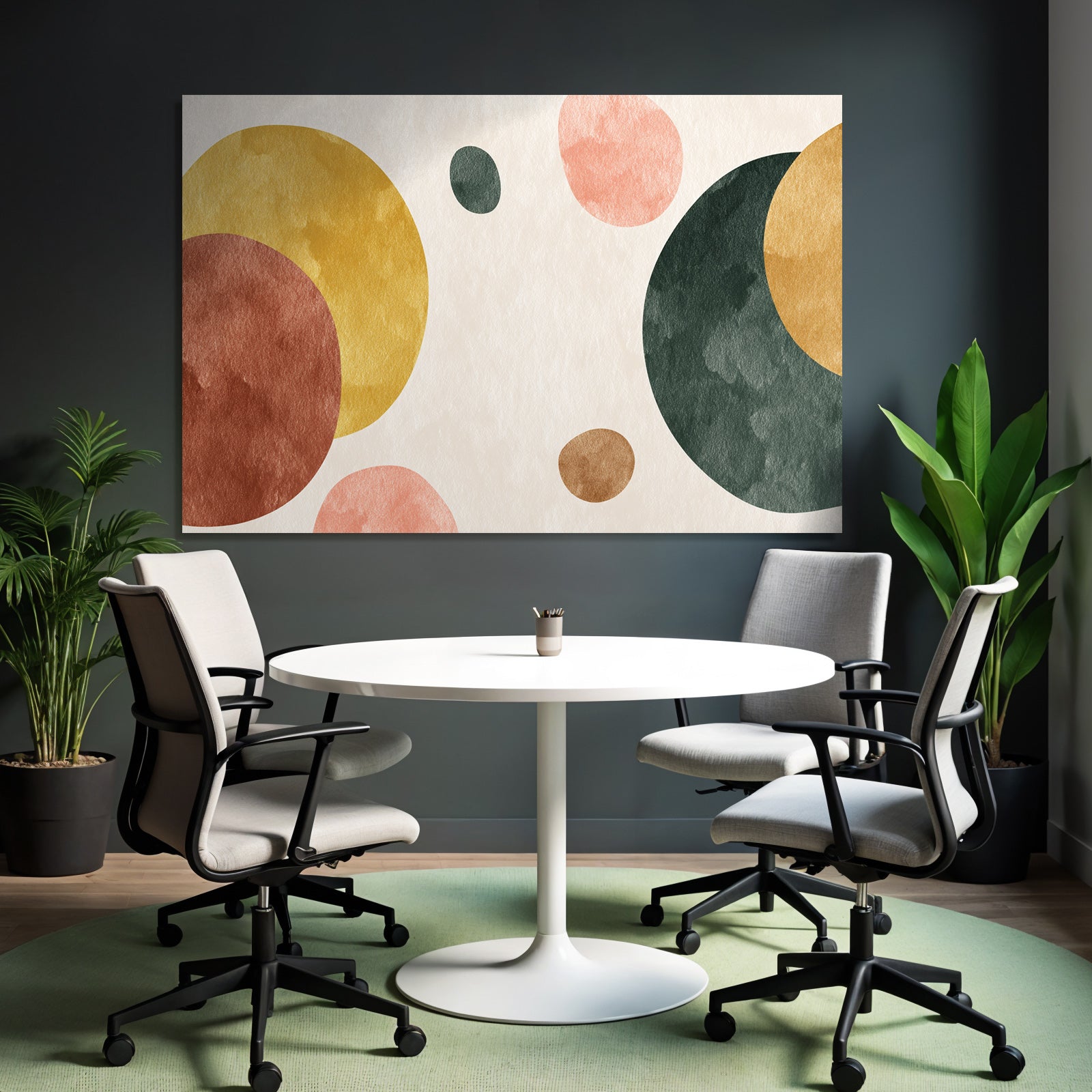 Watercolor Abstrakt Design Kreisformen In Verschiedenen Farben Licht Hintergrund